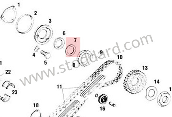 90110556100 - Camshaft And Alternator Pulley Drive Shim 911 964 993 1965-1998 And 914-6 for Porsche 