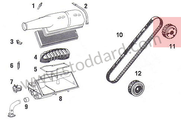 90111002200 - Gear On Injection Pump. 911 1969-1973 Mfi Cars for Porsche 911 70-73 &bull; 1972 &bull; 2.4E &bull; Coupe &bull; Manual Gearbox, 4 Speed
