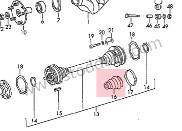 90133229310 - Cv Joint Axle Boot, 911 Up To 1968 And 914 for Porsche 