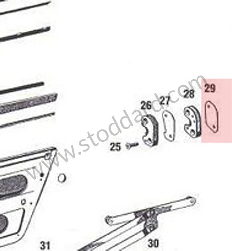 90153170324 - Shim For Striker Plate. 2mm Thick. 911 912 Late 1967-89 for Porsche 
