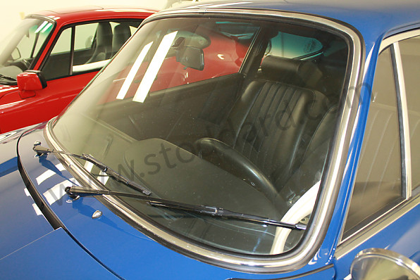 90154191120 - Front Windshield Trim, Left, Bright Aluminum, 911 912 1965-1977 for Porsche 911 74-77 + 912E &bull; 1976 &bull; 912E &bull; Coupe &bull; Manual Gearbox, 5 Speed
