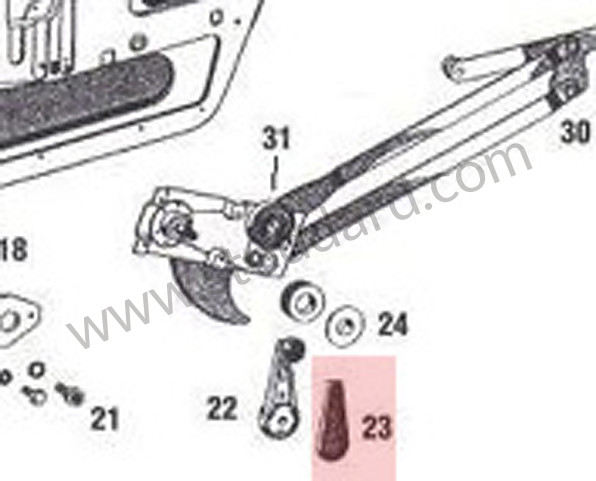 90154248220700 - Window Crank Trim Cover, 911 1968-89 930 912 for Porsche 