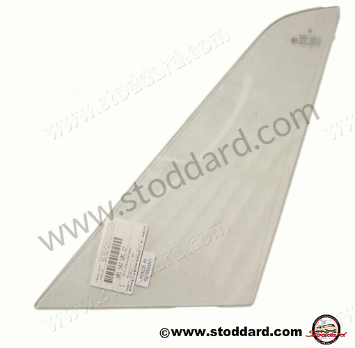 90154250127 - Door Vent Window Glass, Left, Clear, Fixed 911 912 1969-83 for Porsche 