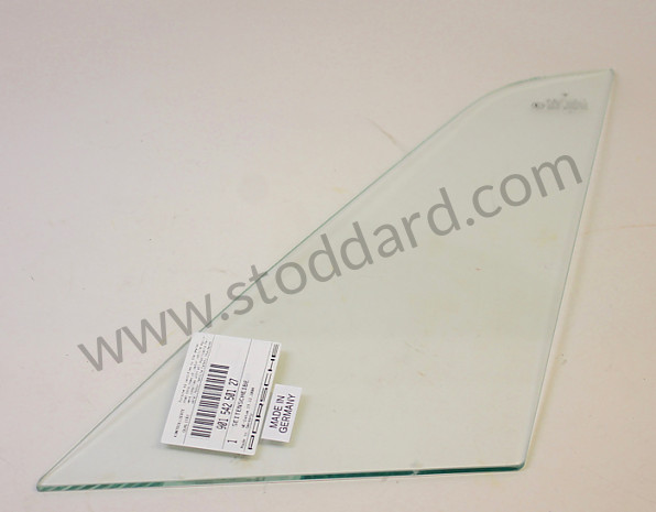 90154250127 - Door Vent Window Glass, Left, Clear, Fixed 911 912 1969-83 for Porsche 