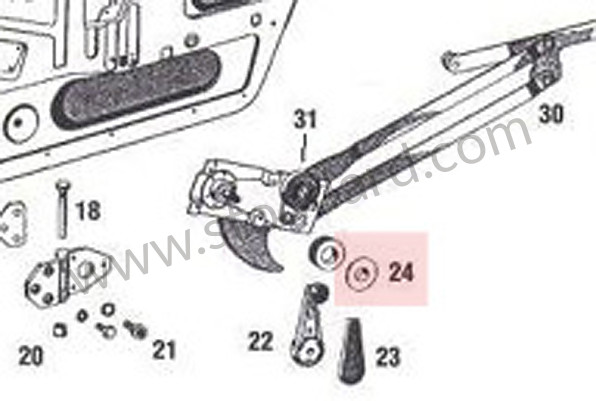 90155289120 - Window Crank Rosette 911 912 1965-89 for Porsche 