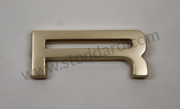 90155930122 - Individual Letter Porsche Decklid Emblem Set. Satin Gold Finish. 911 912 1967-1971 for Porsche 