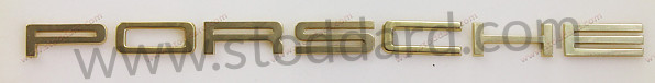 90155930122 - Individual Letter Porsche Decklid Emblem Set. Satin Gold Finish. 911 912 1967-1971 for Porsche 