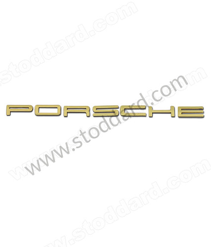 SIC55930122 - Porsche Block Letter Emblem Set, Cast Metal, Gold Finish, For 911 912 (1967-71) And 914 for Porsche 