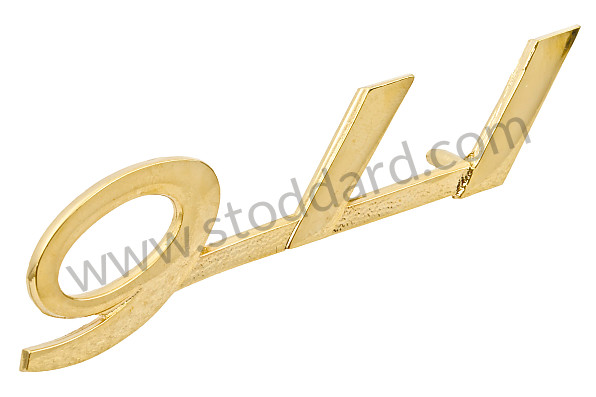90155930521 - 911 Emblem, Slanted Script. Early 911. for Porsche 911 65-69 &bull; 1966 &bull; 2.0L &bull; Coupe &bull; Manual Gearbox, 5 Speed