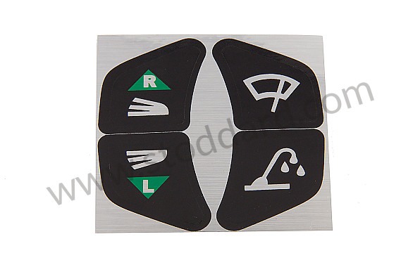 90155933000 - Turn signal and wiper decal 911 912 1968-71. Wipe and Wash are Pictographs for Porsche 