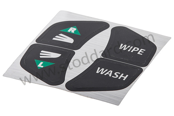 90155933001 - Turn signal and wiper decal 911 912 1968-71. Wipe and Wash are spelled out. for Porsche 