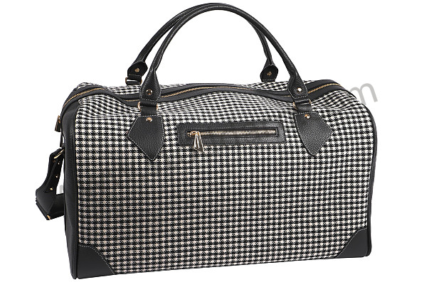 90180213105 - Porsche Classic Pepita and Black Leather Touring Bag for Porsche 