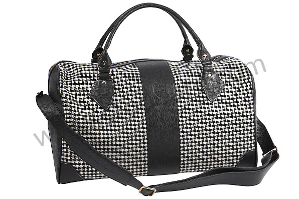 90180213105 - Porsche Classic Pepita and Black Leather Touring Bag for Porsche 