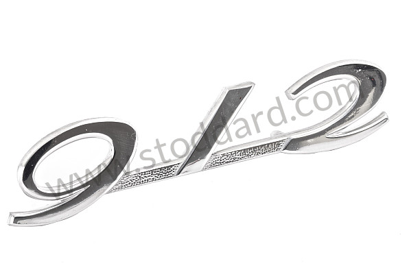 90255930523 - 912 Angled Silver Decklid Emblem , 912 1965-1966 for Porsche 