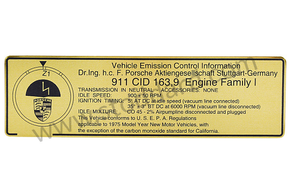 91100650300 - STICKER for Porsche 