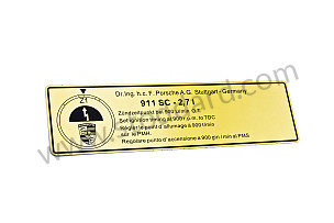 Timing Decal For 911 2.7 Carrera Rs 1973-1974 2.7rs  (91100650800)