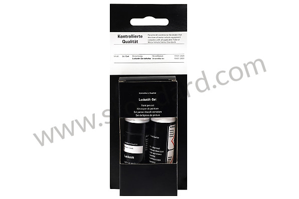 91109593323C9X - PAINT TOUCH-UP APPLICATOR SET COMPRISING: PAINT TOUCH-UP APPLICATOR PRIMER PAINT TOUCH-UP APPLICATOR CLEAR LACQUER JET BLACK METALLIC for Porsche 