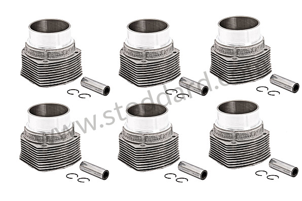 91110394301SET - Mahle Piston And Cylinder Set, 2.4 Liter Compression Ratio 8.0:1. 1972-1973 911e. for Porsche 