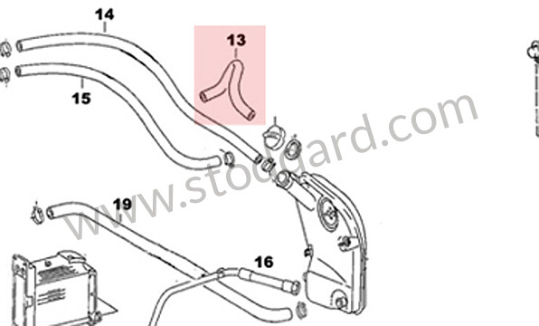 91110739301 - Connecting Hose - Oil Tank To Air Filter for Porsche 
