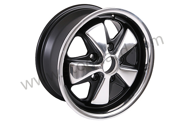 91136102011RPB - Maxilite Wheel 15 X 7-Inch 47.4mm 911R Offset Polished Lip And Petals, Black Insets for Porsche 
