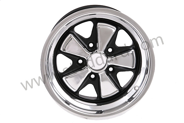 911361020228PB - Maxilite  Wheel 15 X 8-Inch 10.6mm Offset Polished Lip And Petals, Black Insets for Porsche 