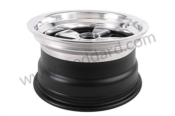 911361020228PB - Maxilite  Wheel 15 X 8-Inch 10.6mm Offset Polished Lip And Petals, Black Insets for Porsche 