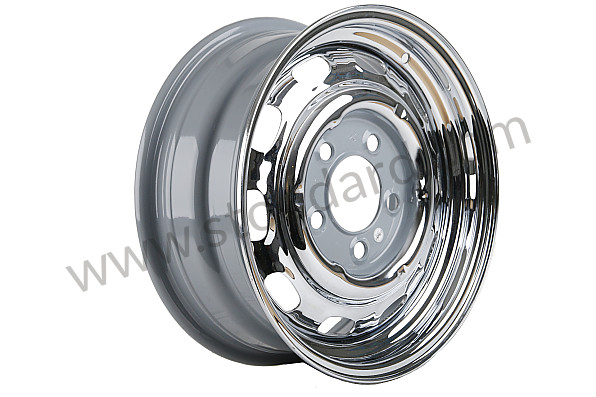 SIC36102120 - 15 x 6.0 Disc Brake Steel Wheels - CHROME OFFSET: ET 36 MM for Porsche 356C &bull; 1963 &bull; 1600 C (616/15) &bull; Cabrio C &bull; Manual Gearbox, 4 Speed