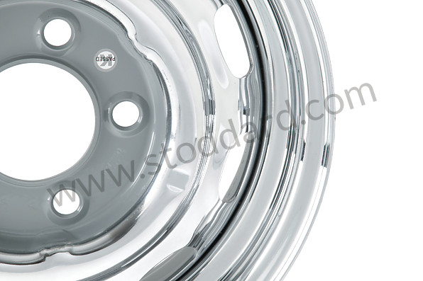 SIC36102220 - 15 x 5.5 Disc Brake Wheel - CHROME 42mm offset for Porsche 356C &bull; 1963 &bull; 1600 C (616/15) &bull; Cabrio C &bull; Manual Gearbox, 4 Speed