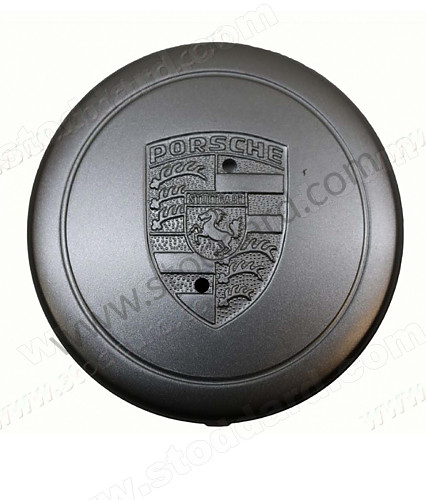91136103228 - Black Wheel Hub Center Cap With Removal Holes for Porsche 