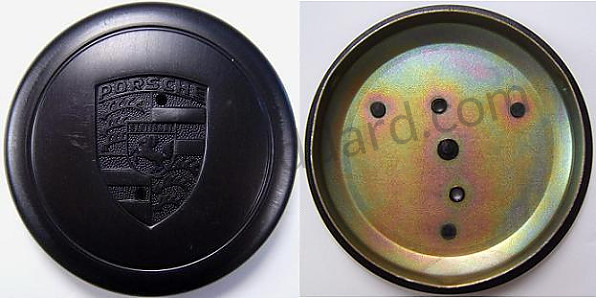 91136103228 - Black Wheel Hub Center Cap With Removal Holes for Porsche 