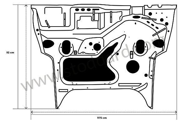 91150103500 - BOOT FLOOR PLATE for Porsche 911 70-73 &bull; 1972 &bull; 2.4E &bull; Coupe &bull; Manual Gearbox, 4 Speed