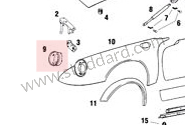 91150301603GRV - WING HEADLIGHT HOUSING for Porsche 911 84-86 &bull; 1984 &bull; 3.2 &bull; Coupe &bull; Manual Gearbox, 5 Speed