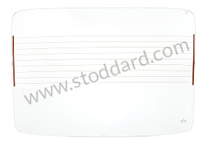 Rear Window Glass, Clear With Two Stage Heating Defroster 911 912 1965-1986 LIGHT / LIGHT (91154510502)