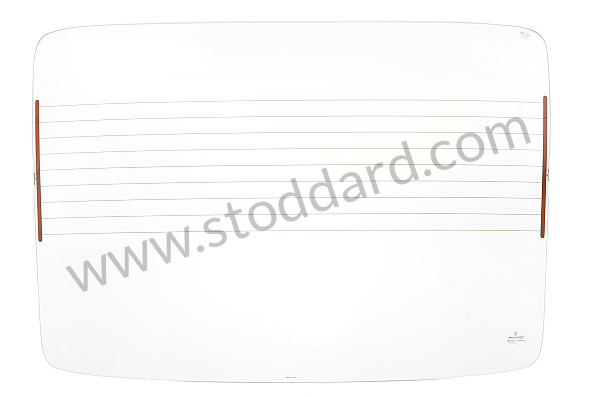 91154510502 - Rear Window Glass, Clear With Two Stage Heating Defroster 911 912 1965-1986 for Porsche 