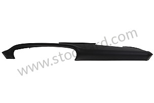 Dashboard Pad, No Removable Speaker Grille, No Center Vent. Fits 911 1975-1976 Left-hand drive / COMPLETE TRIM FOR INSTRUMENT PANEL / WITHOUT SPEAKER GRILLE / WITHOUT CENTRAL NOZZLE / BLACK / BLACK (91155290503SIC)
