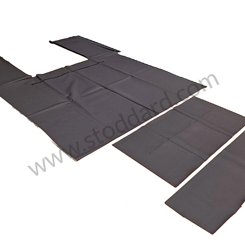 91155505511700D - Original Daisy Pattern Headliner,  Black, 1966-98 911/912/930 Coupe with Sunroof. Stoddard Exclusive, Made in USA for Porsche 