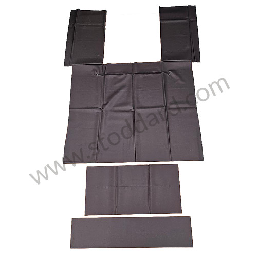91155505511700D - Original Daisy Pattern Headliner,  Black, 1966-98 911/912/930 Coupe with Sunroof. Stoddard Exclusive, Made in USA for Porsche 