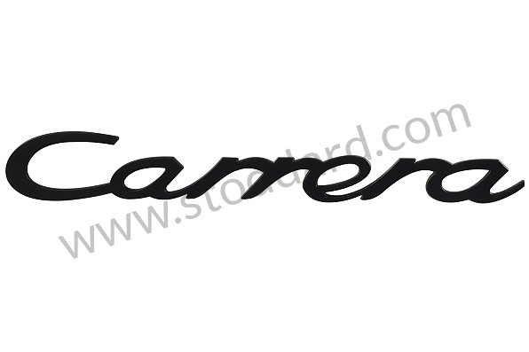 9115590370070C - Carrera Engine Lid Badge, Black, 911 964 1984-1994 for Porsche 