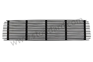 Engine Lid Grille, 911 1972-1973. Black With Black Mesh. ORIGINAL QUALITY / BLACK / BLACK (SIC55904102)
