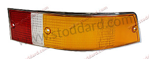 Euro-Spec Rear Tail Light Lens, Right, 911 912 1969-72 CHROME FRAME / NOT FOR USA / ORANGE / ORANGE / for OUTSIDE UNITED STATES OF AMERICA only / REAR RIGHT / NOT FOR USA (SIC63190605)