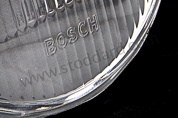 91163192700 - Asymmetricial Headlight Lens, Marked Bosch, H-4, 911 1965-86 for Porsche 