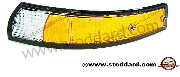 91163194300 - Front Turn Signal Lens, Left, European Version With Black Trim. 911 1972-1973 for Porsche 