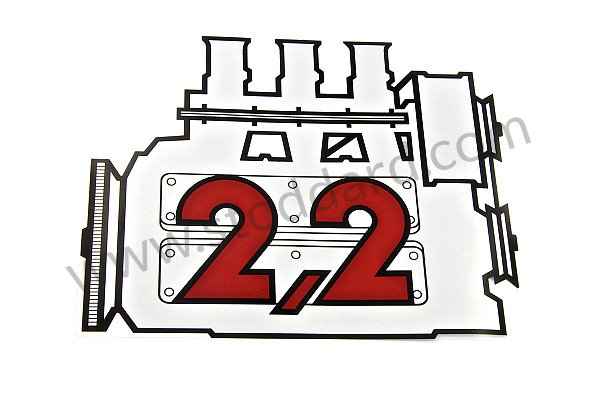 91170110200 - 2.2 L Sticker. 911 1970-1971 for Porsche 