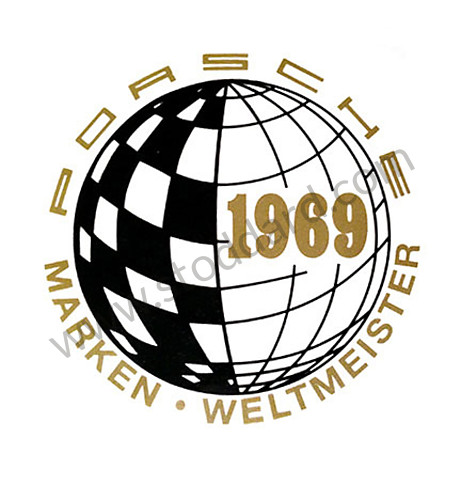 91170110300 - Window Decal markenweltmeister 69 for Porsche 