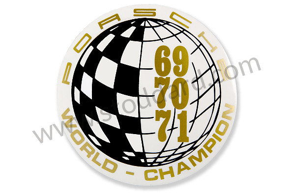91170110322 - Window Decal 69 70 71 World Champion for Porsche 