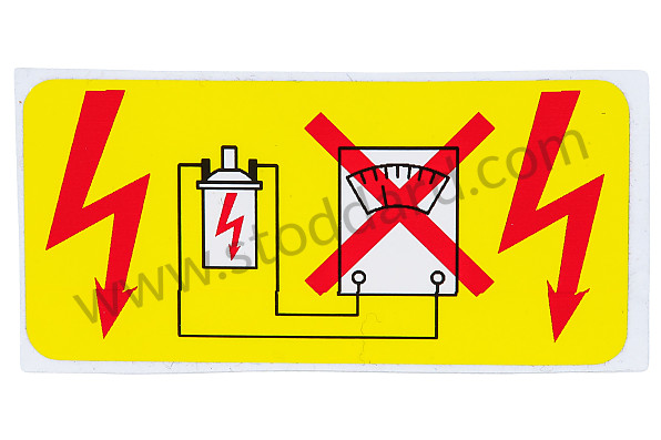 91170120055 - Ignition Coil Decal For 911 930 1969-1989 for Porsche 