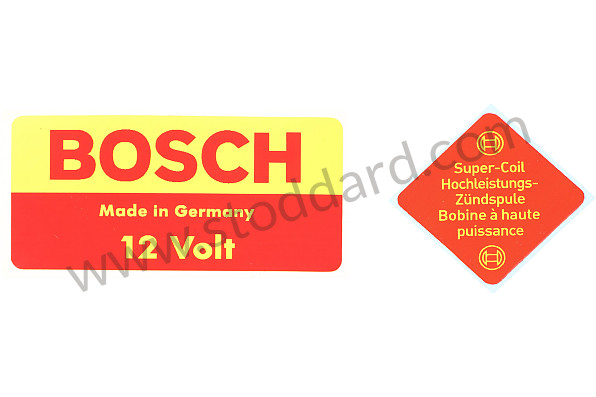 91170120057 - Bosch 12 Volt 12v Ignition Sport Coil Decal for Porsche 