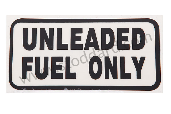 91170125101 - Black Letters unleaded Fuel Only Decal for Porsche 