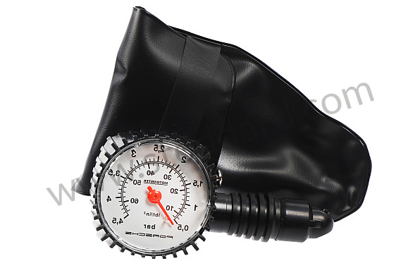 91172220102 - Dial-Style Tire Gauge From Porsche With Leather Pouch for Porsche 