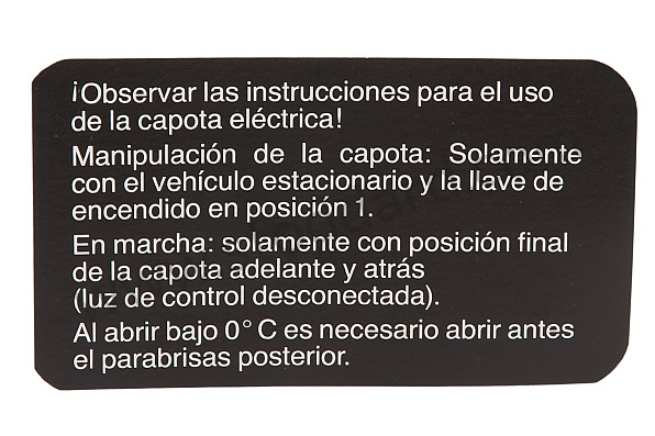 91173140121 - STICKER for Porsche 